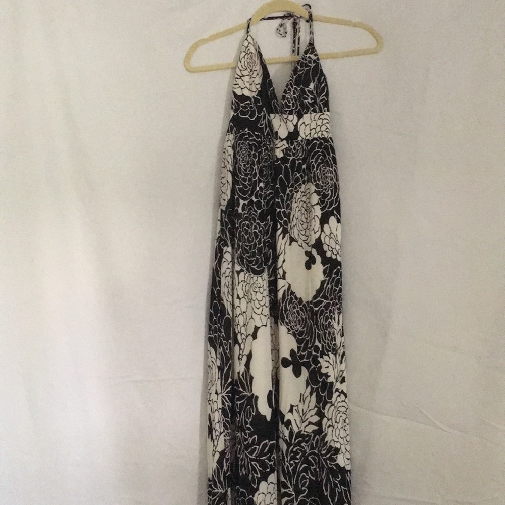 Tibi long dress in black and white